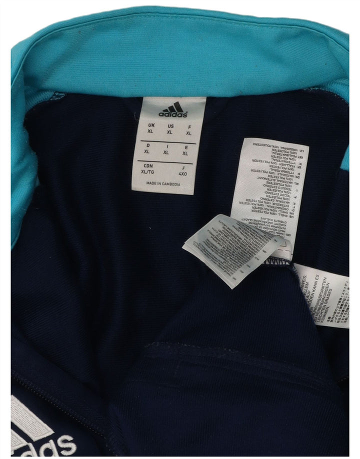 ADIDAS Træningsdragt til mænd Topjakke XL Marineblå Colourblock Polyester