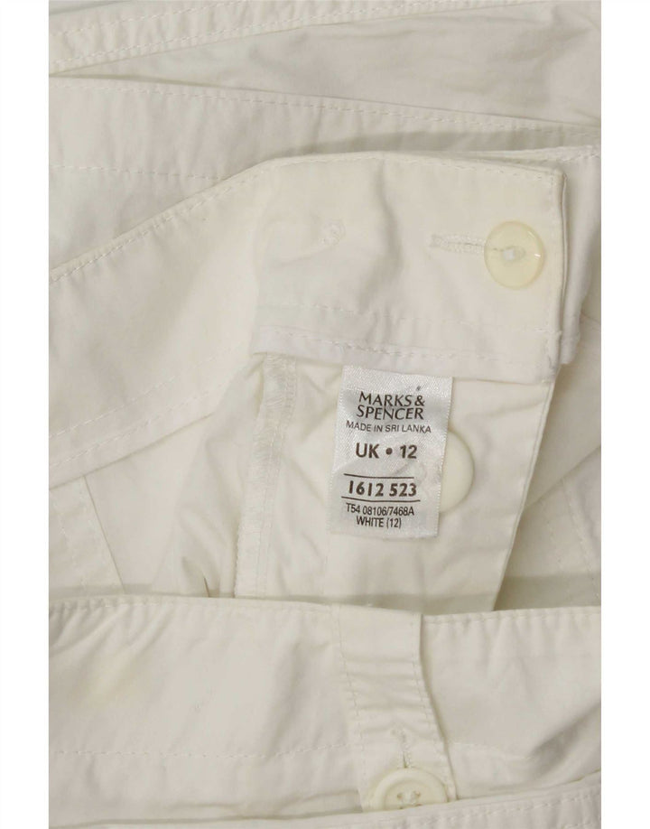 Marks & Spencer Cargo Shorts til kvinder UK 12 Medium W32 Hvid Bomuld