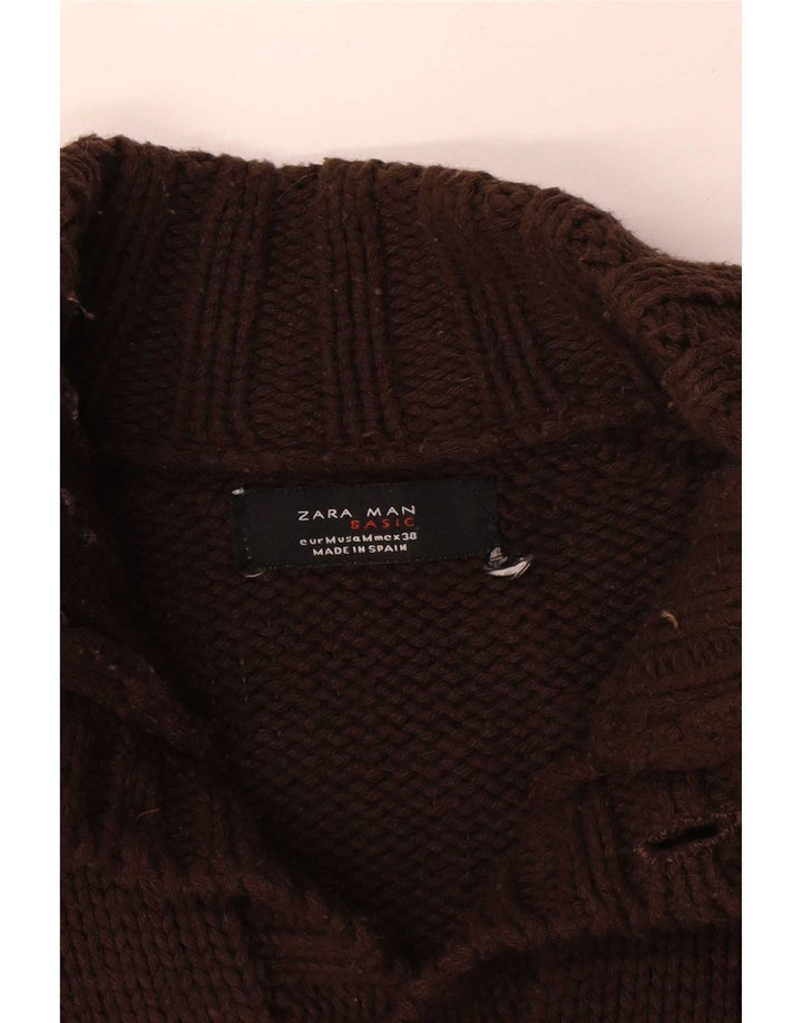 Zara Herre cardigan sweater Medium Brun