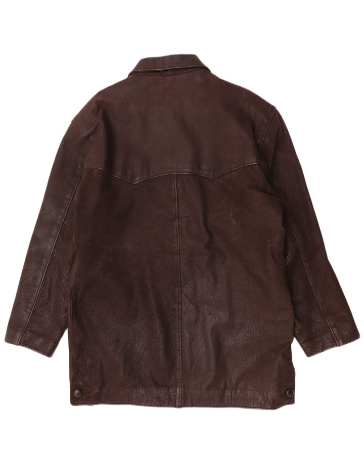 Vintage Herre Læderjakke UK 38 Medium Brun Læder