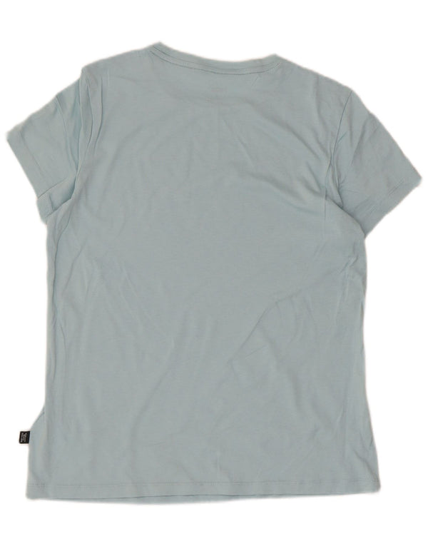 Puma Grafisk T-Shirt Top UK 12 Medium Blå Bomuld