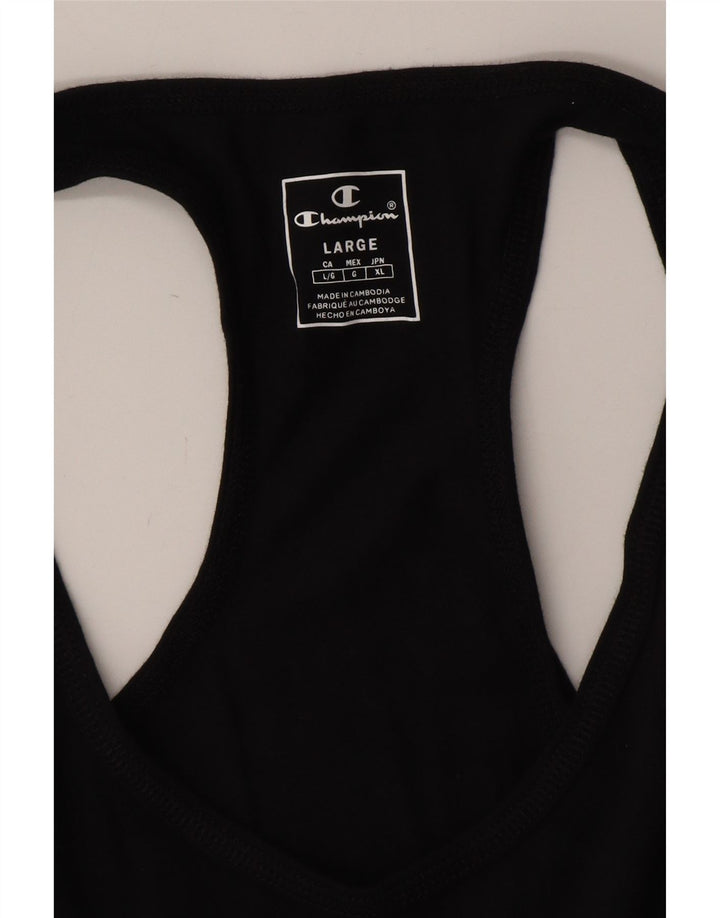 CHAMPION Dame Grafisk Vest Top UK 14 Large Sort