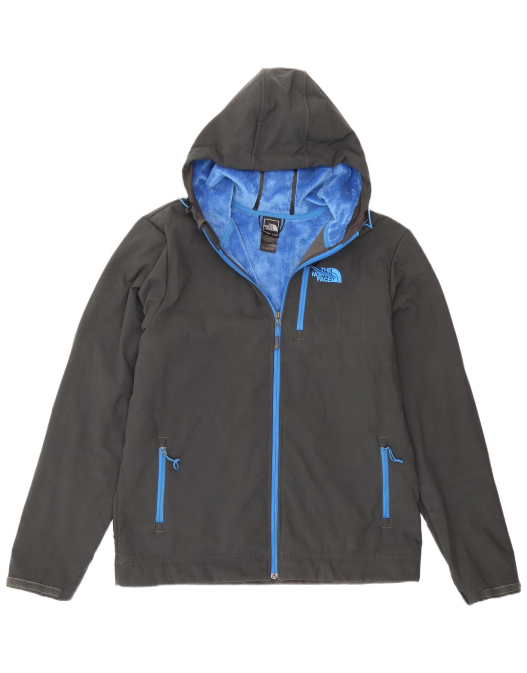The North Face Herre Hooded Windbreaker Jacket UK 40 Large Grå Polyester