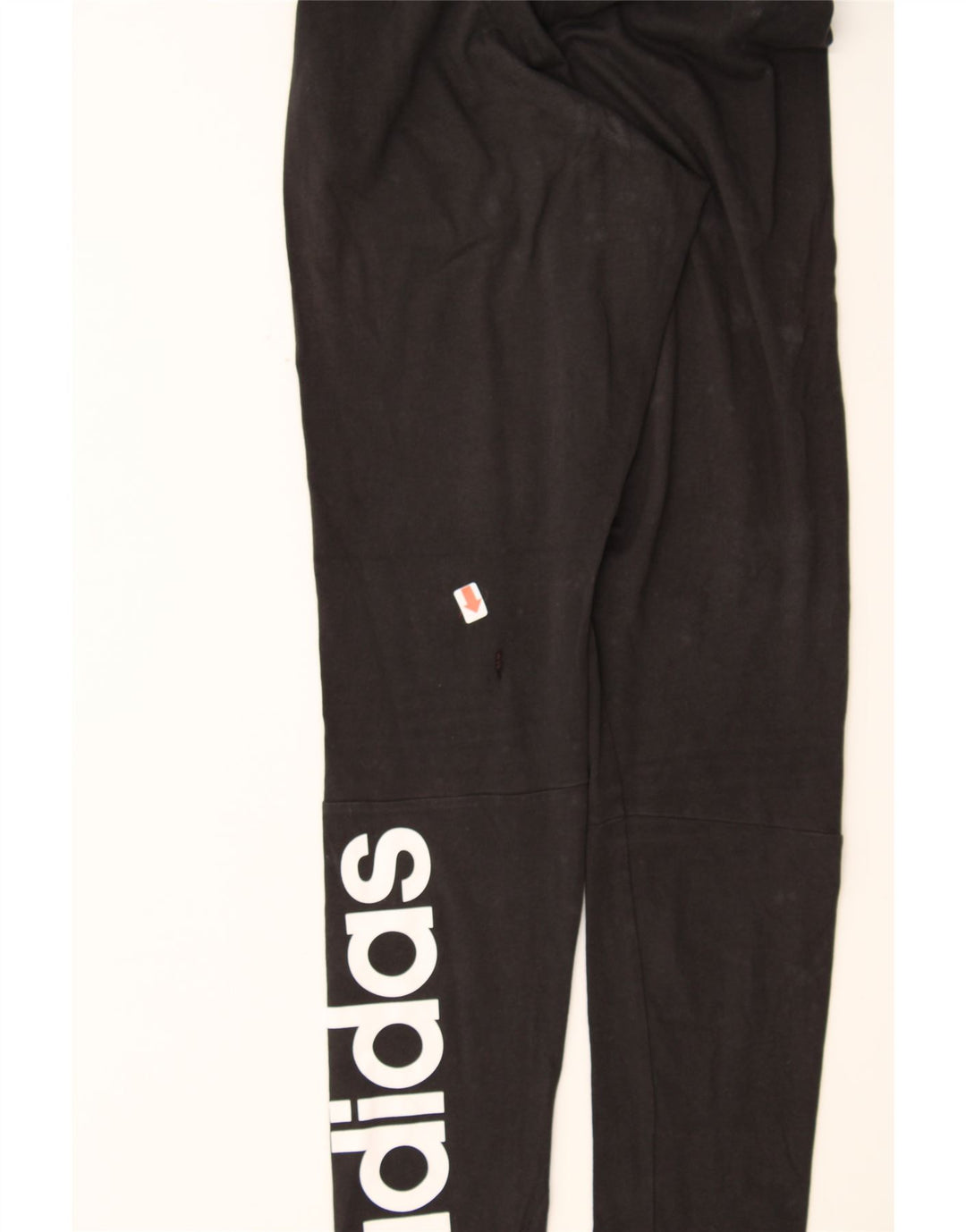 ADIDAS Girls Graphic Leggings 13-14 Years Black Vintage Adidas and Second-Hand Adidas from Messina Hembry 