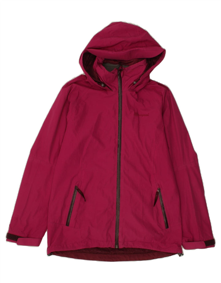 BERGHAUS Womens Hooded Windbreaker Jacket UK 10 Small Pink Nylon Vintage Berghaus and Second-Hand Berghaus from Messina Hembry 