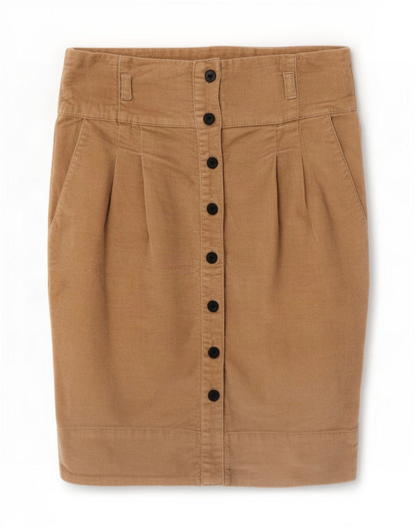 Zara Damefløjl Nederdel Small W26 Beige