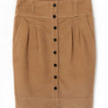Zara Damefløjl Nederdel Small W26 Beige