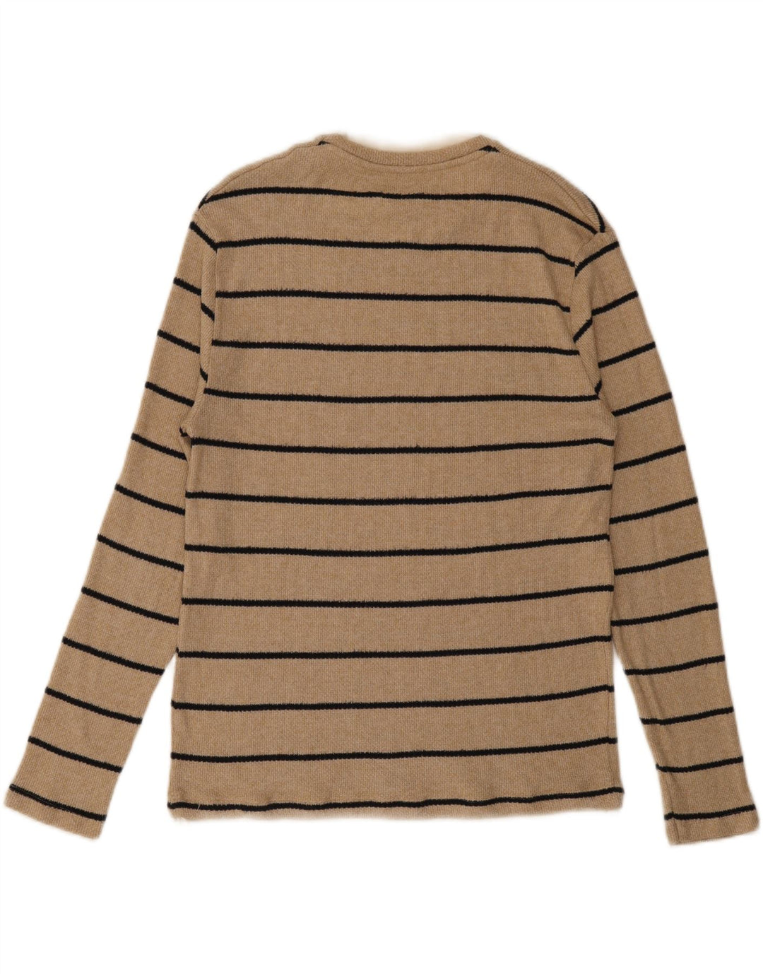 Zara Herre Top Langærmet Medium Beige Stribet