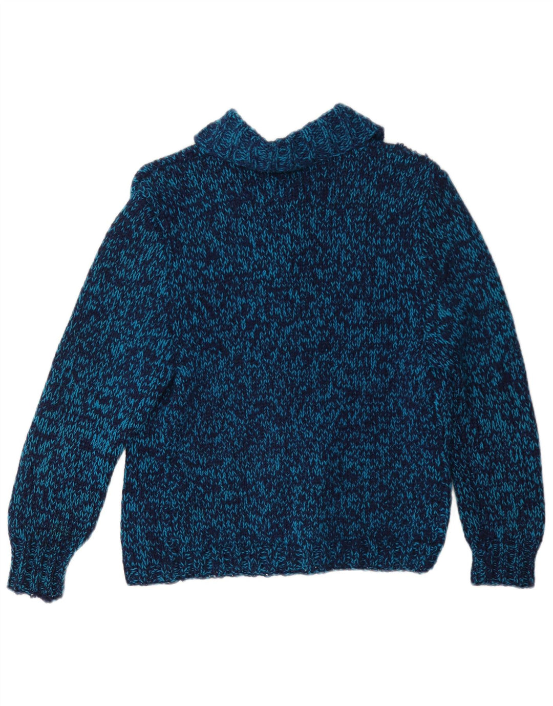 Vintage dame cardigan sweater UK 12 Medium Blue Flecked
