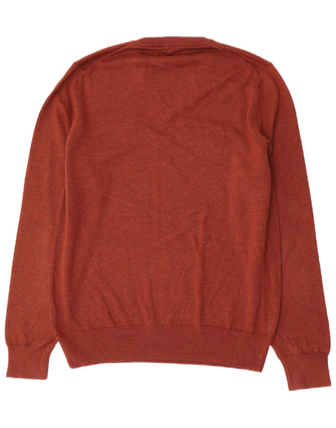 Marks & Spencer Herre V-hals sweater Medium rødbrun bomuld