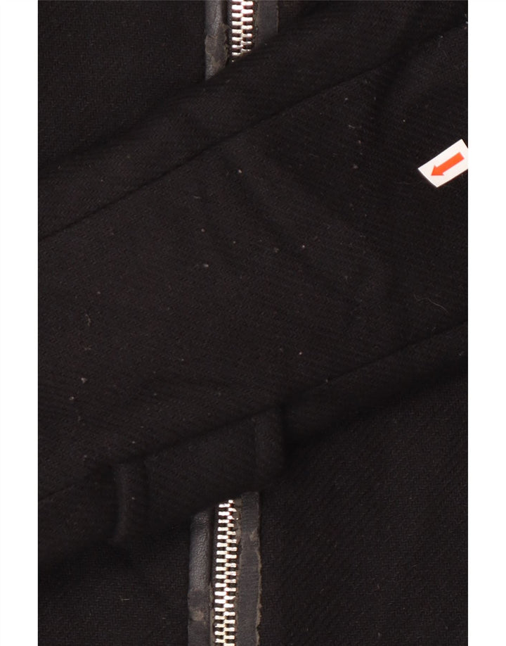 Zara Vindjakke med hætte til kvinder UK 14 Medium Sort Polyester