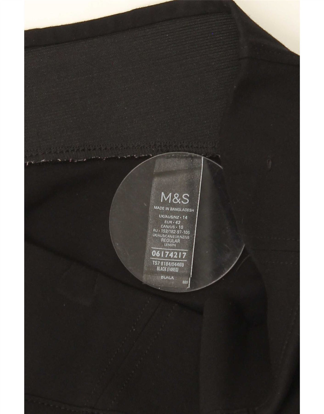 Marks & Spencer Womens Leggings UK 14 Large Black Viscose