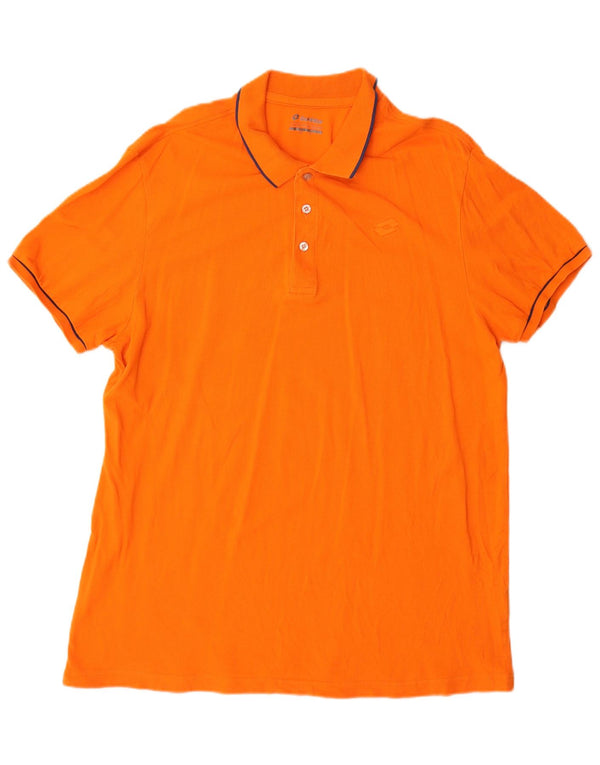 LOTTO Poloshirt til mænd XL Orange Bomuld