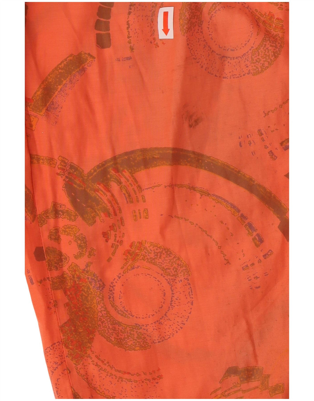 CHERVO Womens Abstract Pattern Tracksuit Trousers IT 46 Large  Orange