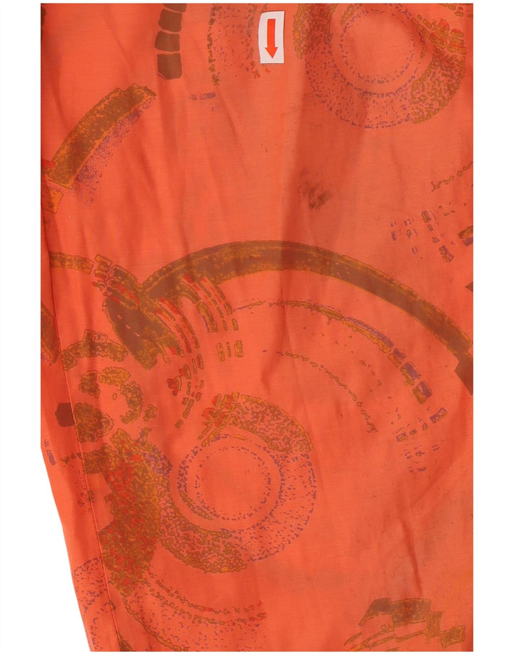 CHERVO Womens Abstract Pattern Tracksuit Trousers IT 46 Large  Orange