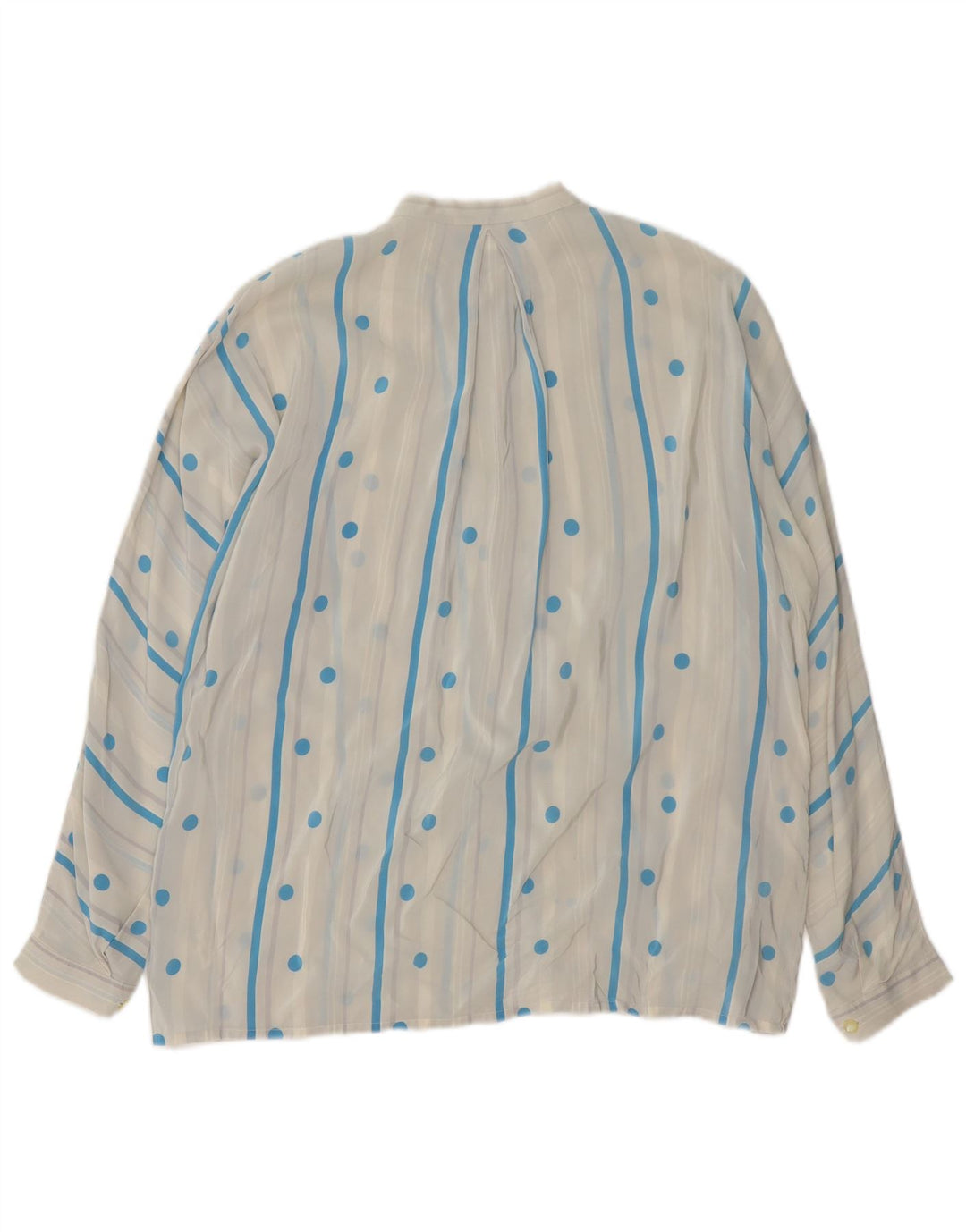 Vintage skjortebluse til kvinder UK 16 Stor hvid polka Dot