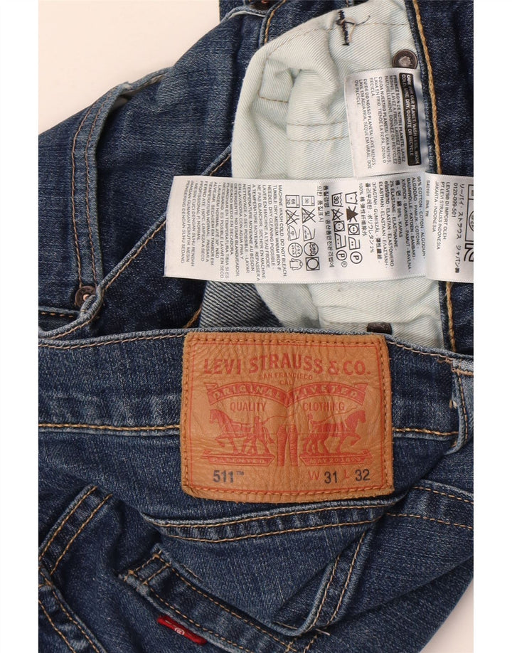 Levi's Herre 511 Slim Jeans W31 L32 Blå Bomuld