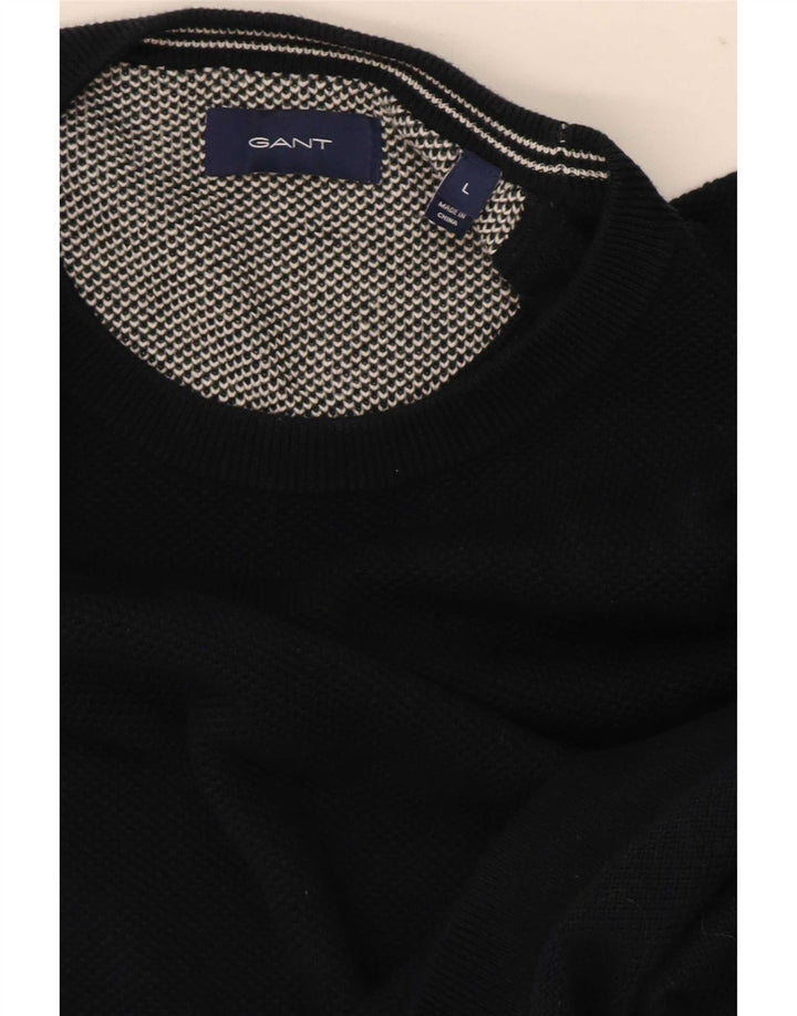 Gant herre rund hals sweater stor marineblå