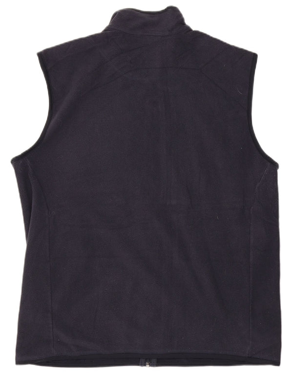 Marks & Spencer Fleecejakke til mænd UK 40 Large Navy Blue