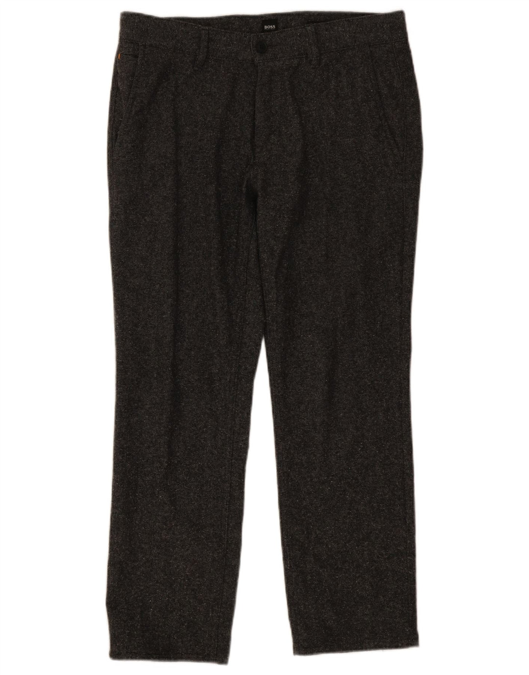 Hugo Boss Herre lige jakkesæt bukser W33 L28 Grå Flecked Wool