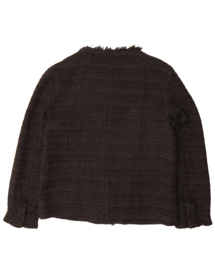 ZARA Dame Blazer Jacket UK 12 Medium Sort