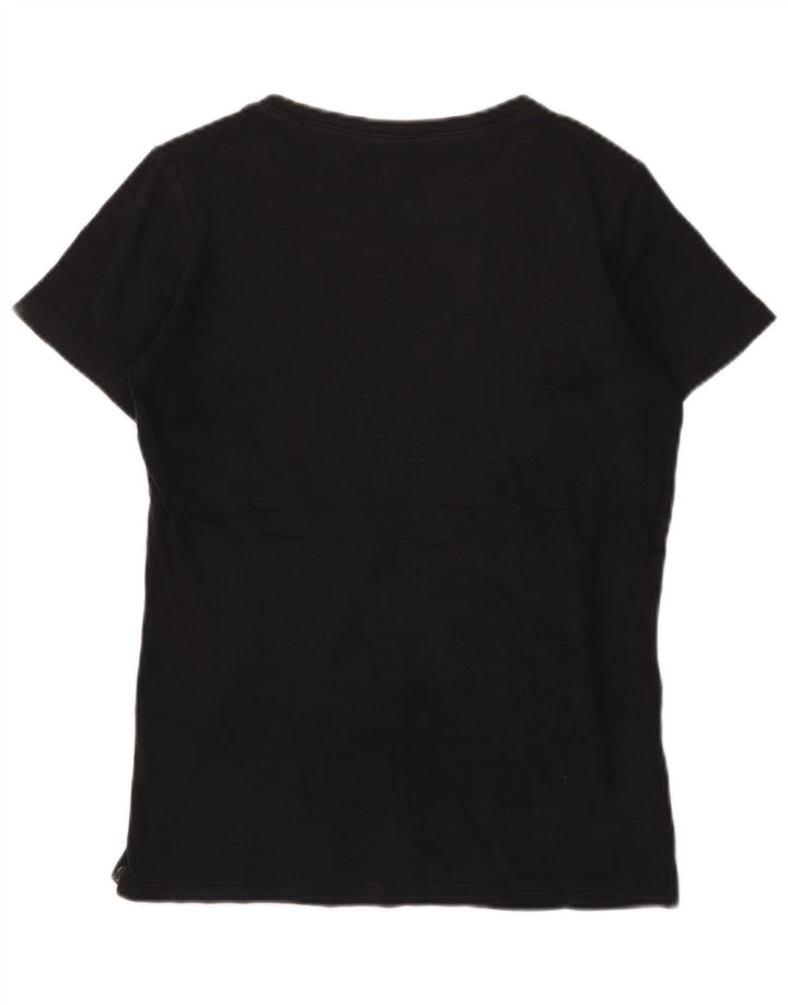 Eddie Bauer Dame T-Shirt Top UK 12 Medium Sort