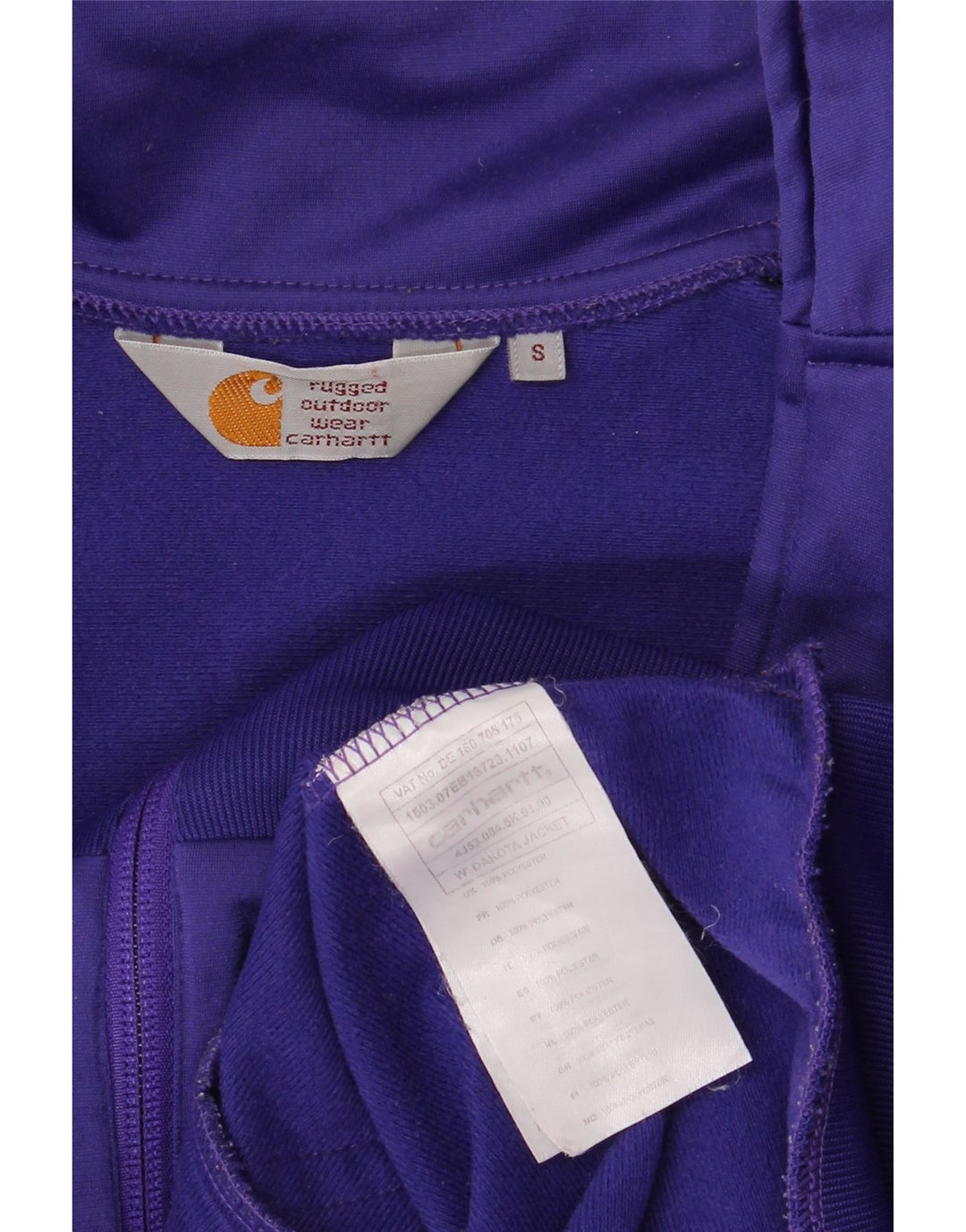 Carhartt træningsdragt topjakke til kvinder UK 10 Small Purple Chevron Polyester