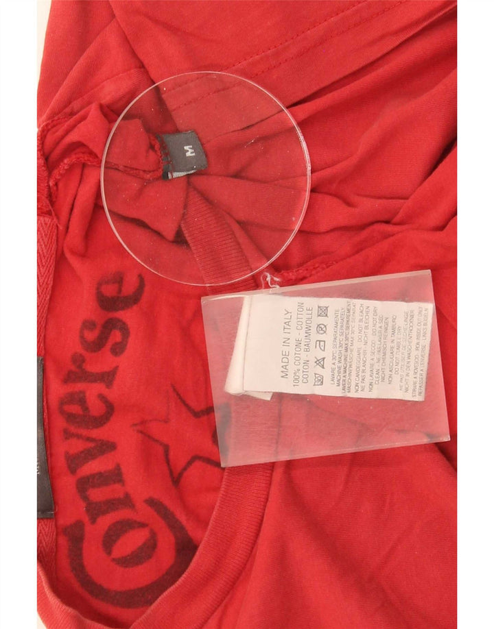 Converse grafisk t-shirt til mænd, medium rød bomuld