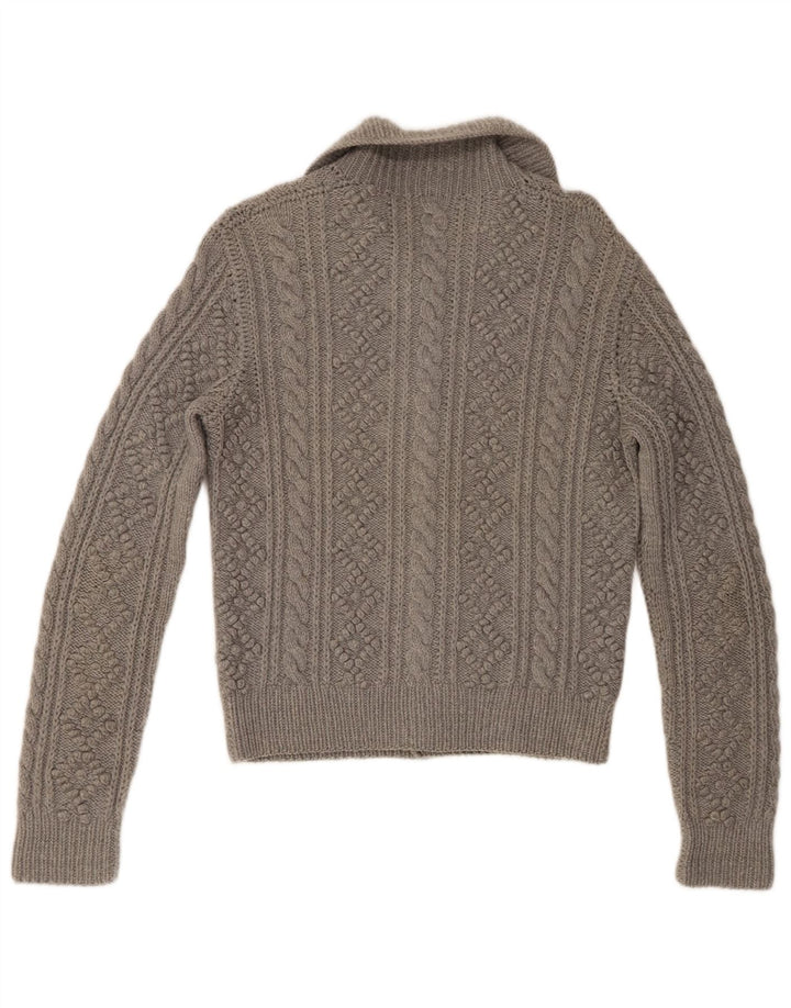 Vintage dame cardigan sweater UK 12 mellemgrå