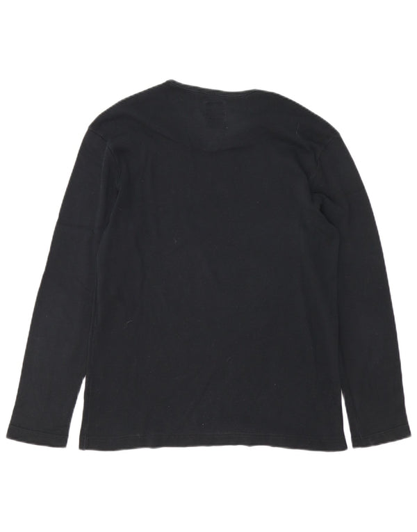 Levi's Dame Top Langærmet UK 14 Medium Sort Bomuld