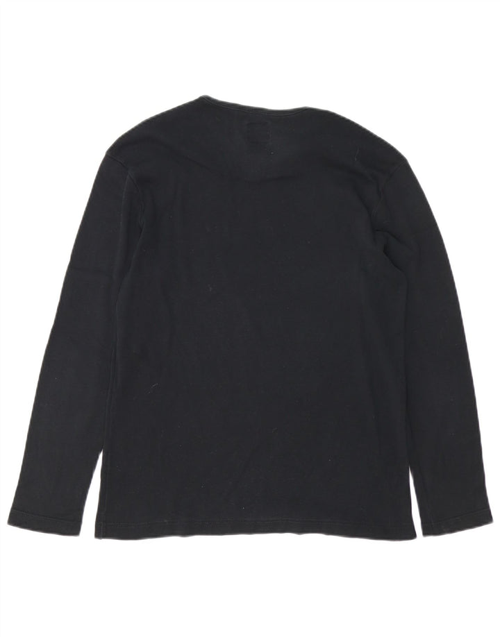 Levi's Dame Top Langærmet UK 14 Medium Sort Bomuld