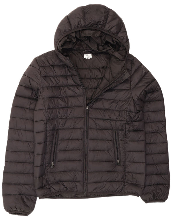 Kappa Herre hættepolstret jakke UK 42 XL sort nylon