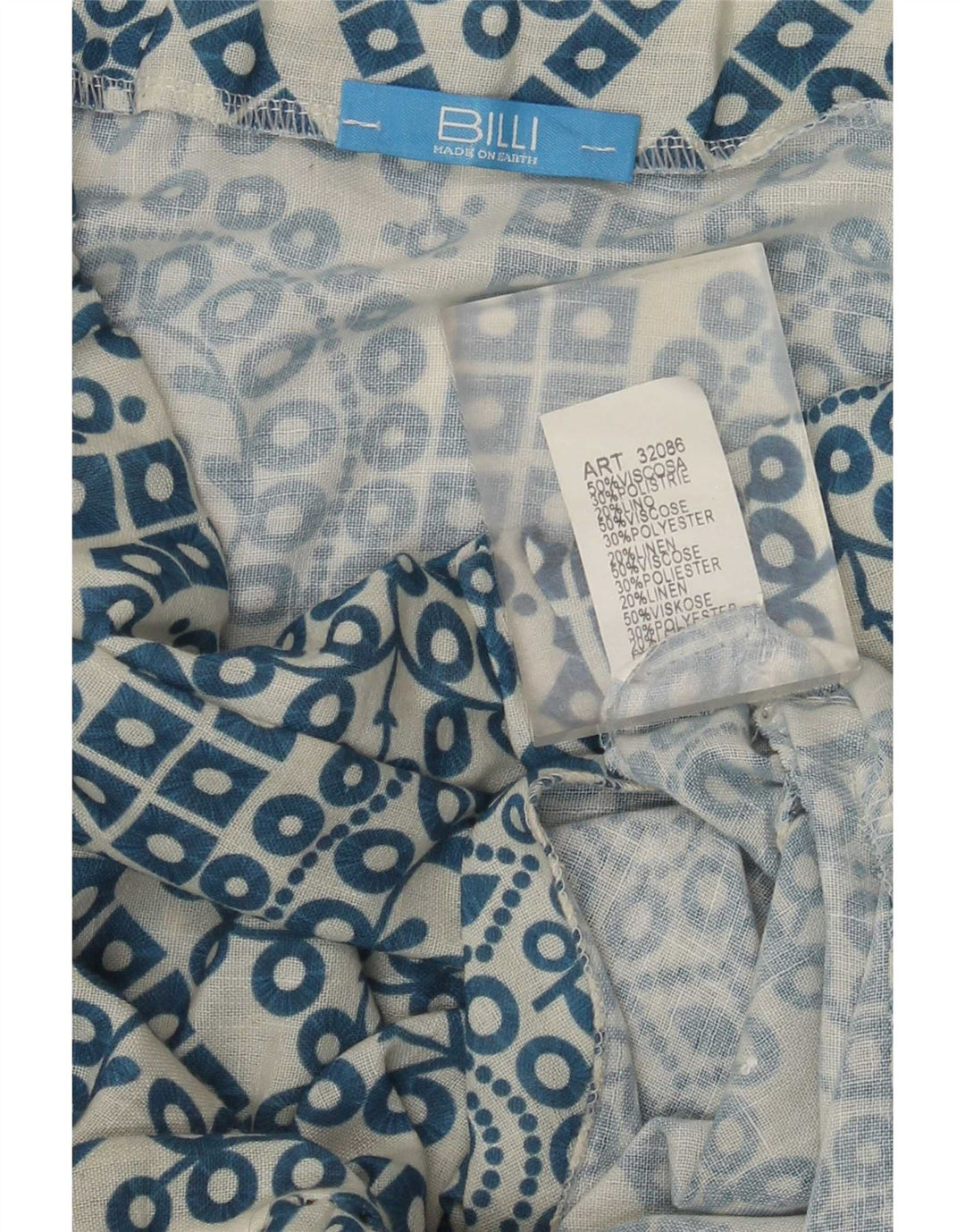Vintage Maxi-nederdel til kvinder W28 Medium Blue Paisley Viscose