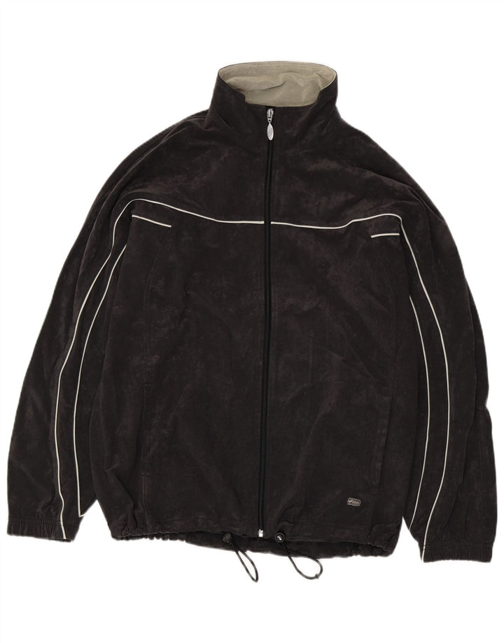 Asics Herre Velour Fuld træningsdragt Stor sort polyester