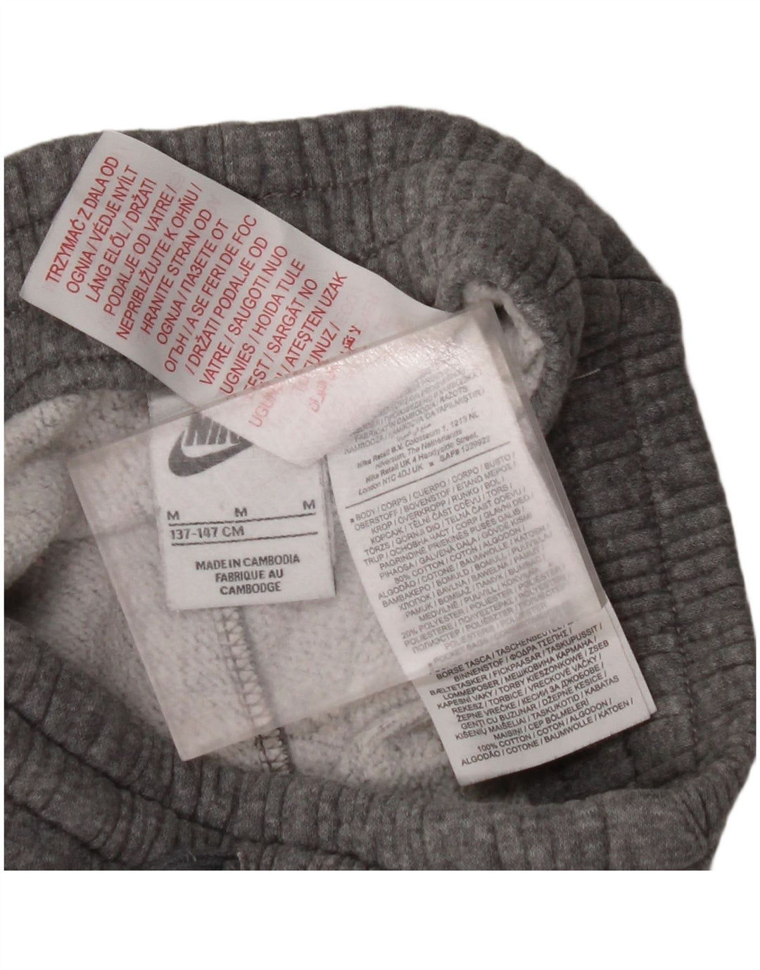 NIKE Træningsdragtbukser til drenge Joggers 10-11 år Medium Grå Flecked