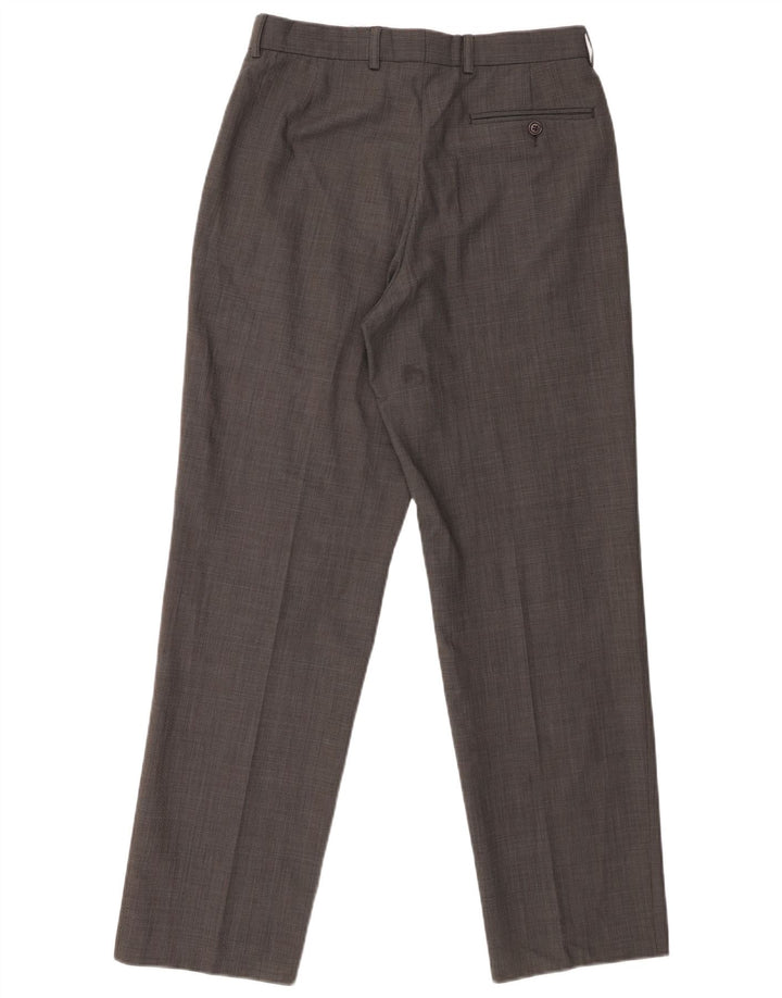 Marks & Spencer Straight Suit bukser til mænd W30 L31 Sort Houndstooth