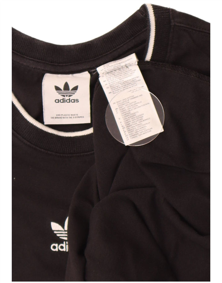 Adidas Herre T-Shirt Top Stor Sort Bomuld