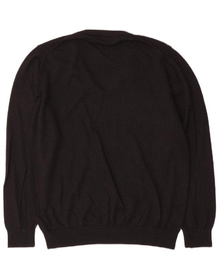 Marks & Spencer Herre V-hals sweater Stor sort uld