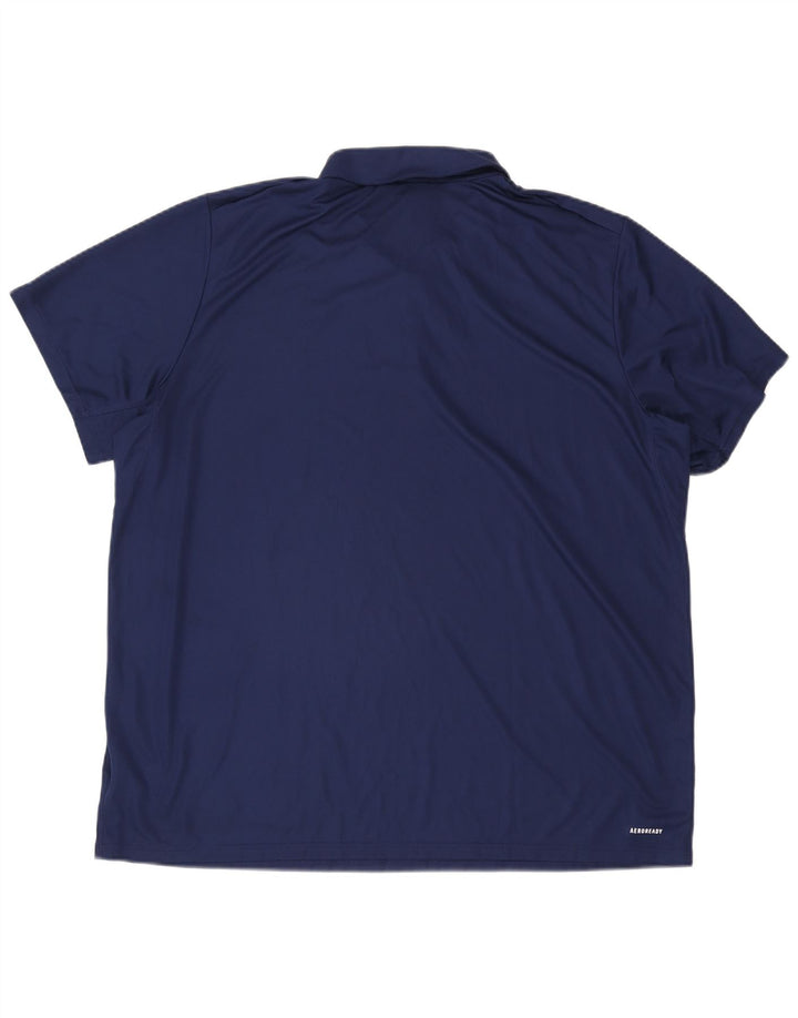 Adidas Aeroready Polo Shirt til mænd 2XL Navy Blue Polyester