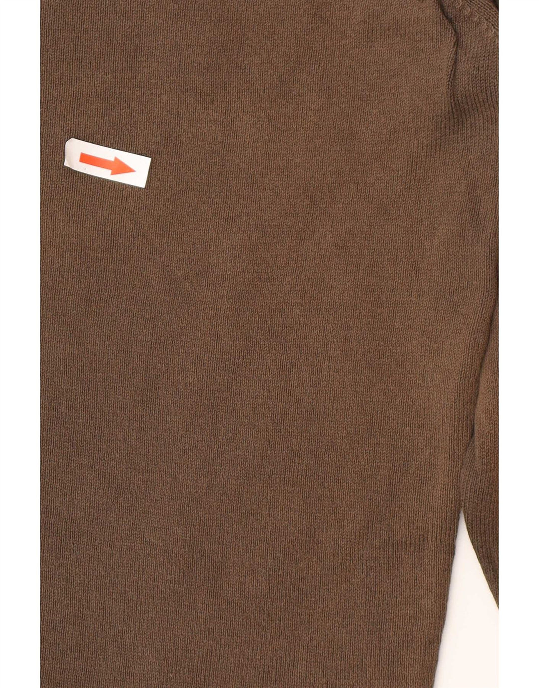 Zara Herre sweater med rund hals, stor brun bomuld