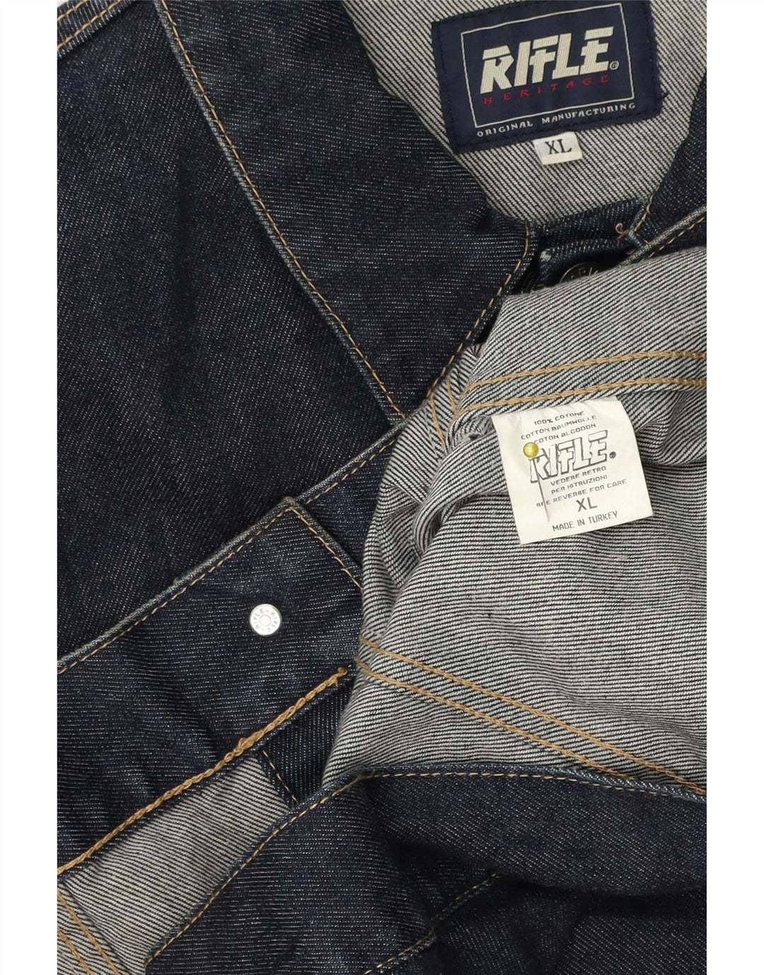 Rifle Herre denimjakke UK 42 XL Blå Bomuld