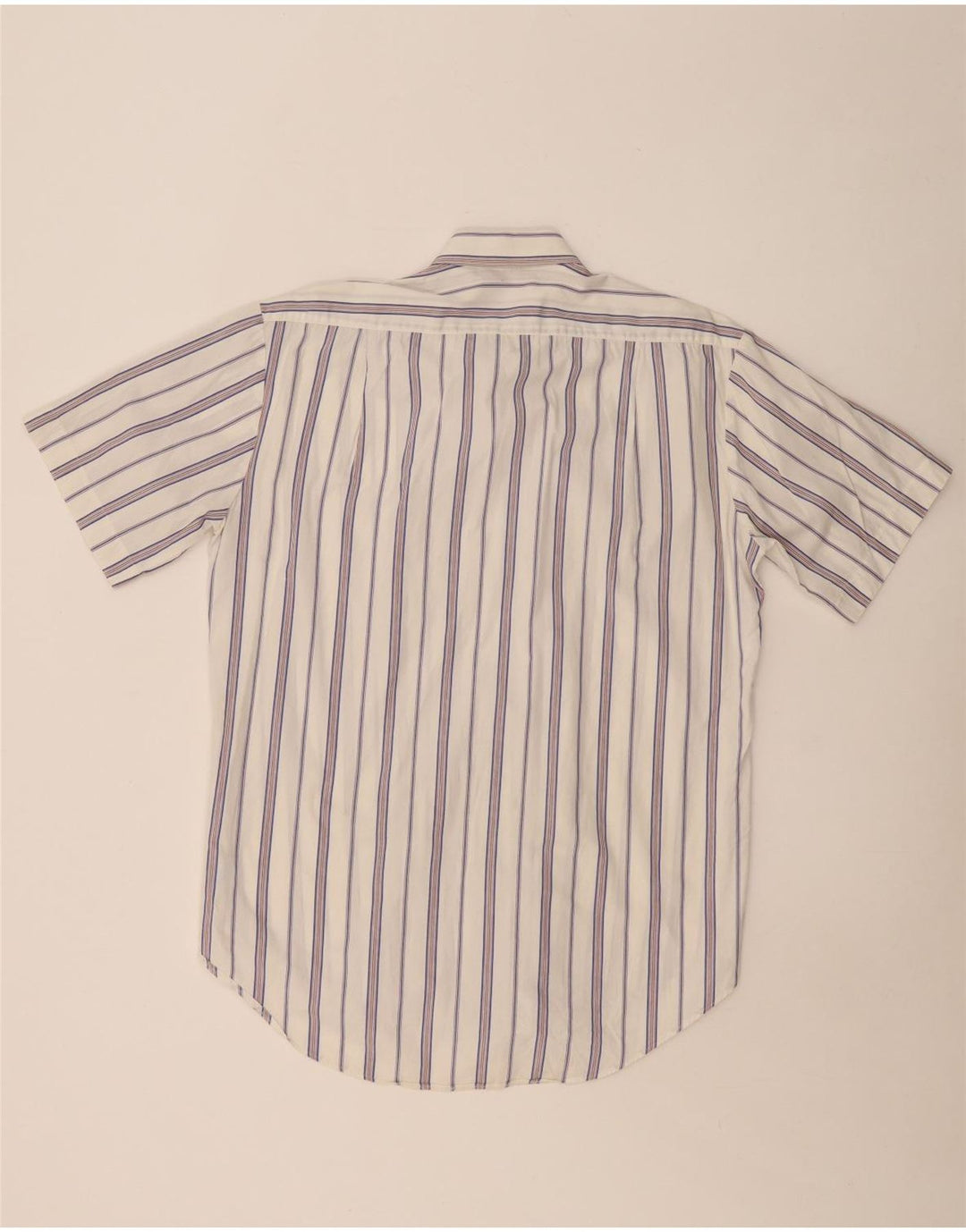 ADIDAS Kortærmet Herreskjorte Størrelse 15 Medium Hvidstribet bomuld