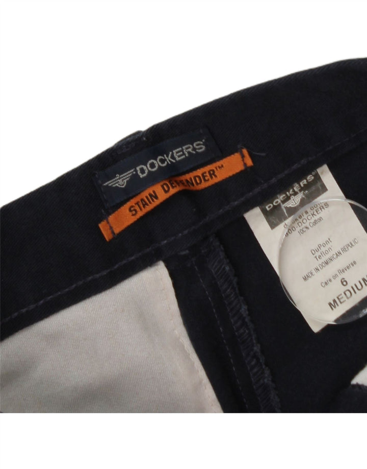DOCKERS Womens Straight Chino Trousers US 6 Medium W28 L31 Navy Blue Vintage Dockers and Second-Hand Dockers from Messina Hembry 