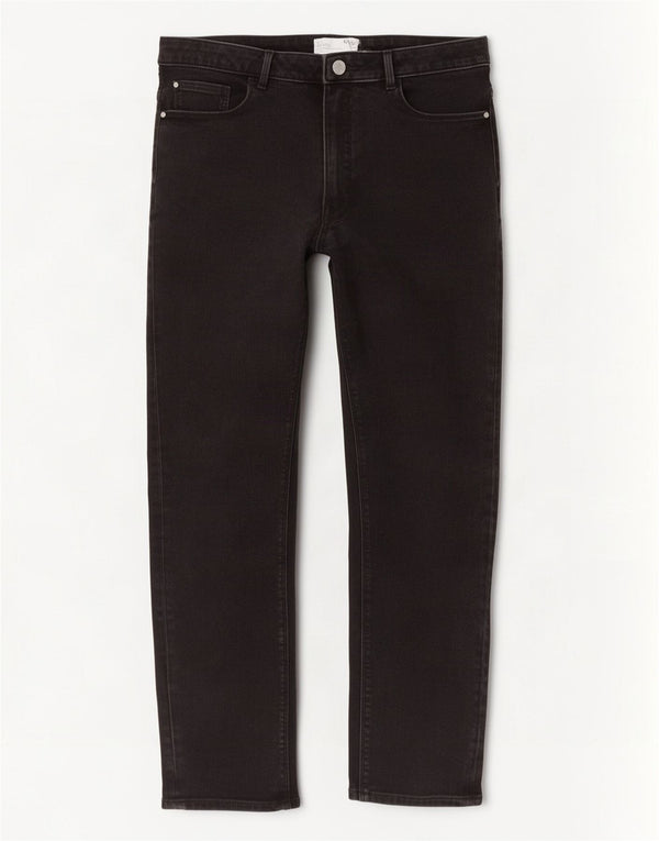 Marks & Spencer Kvinder Lily Crop Slim Jeans UK 18 XL W36 L26 Sort Bomuld
