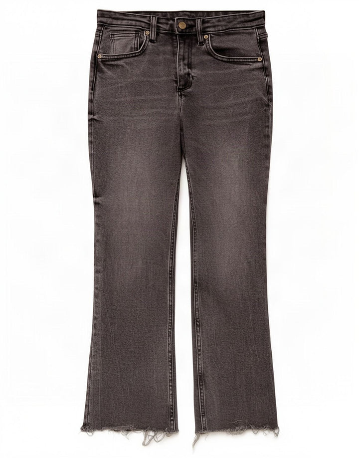 Zara Dame Bootcut Jeans EU 38 Small W28 L26 Grå Bomuld