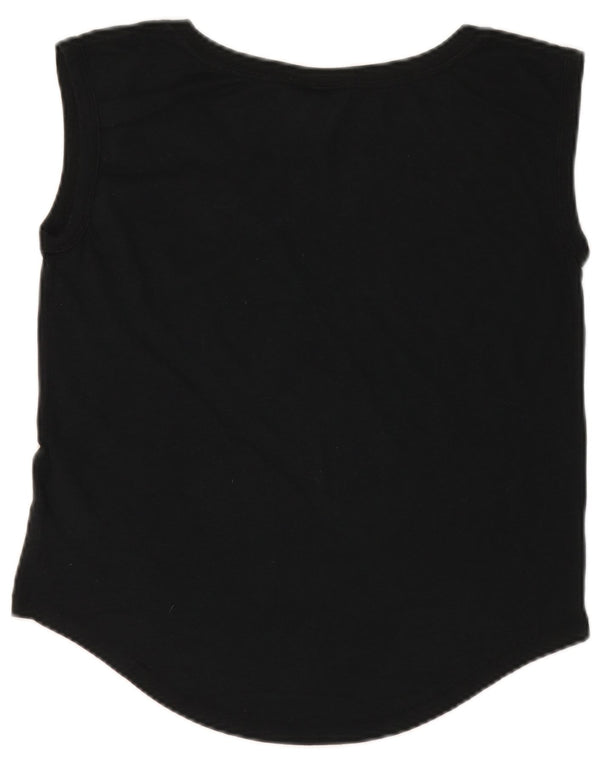 Nike Dame Grafisk Vest Top UK 14 Medium Sort Polyester