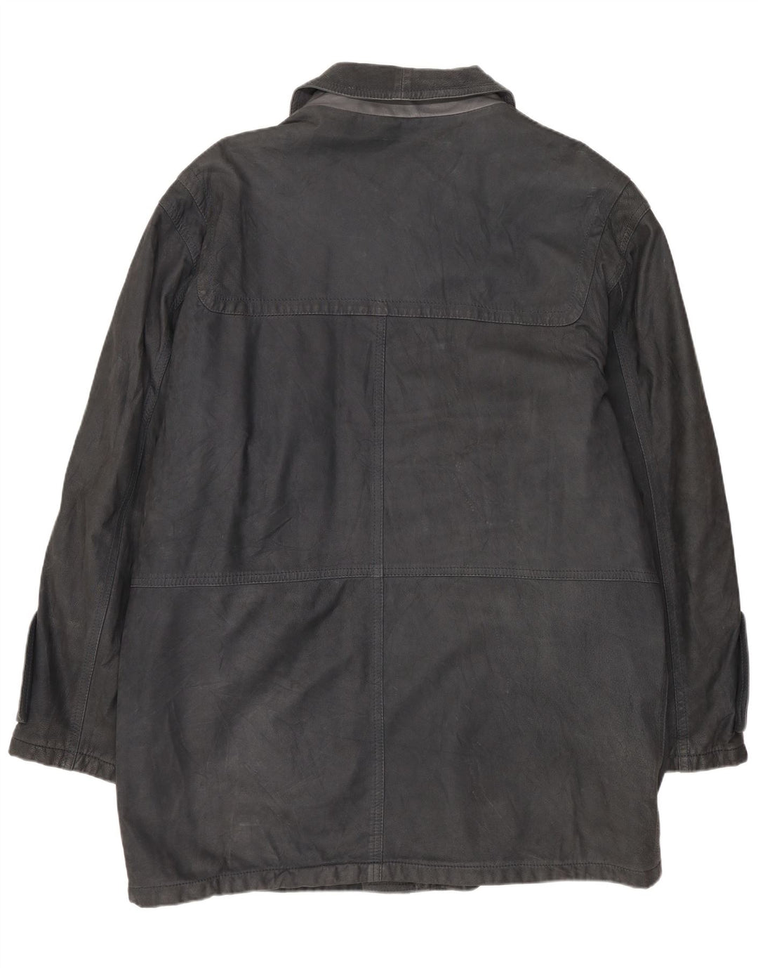 Blue Duck Herre Læderfrakke IT 50 Large Navy Blue