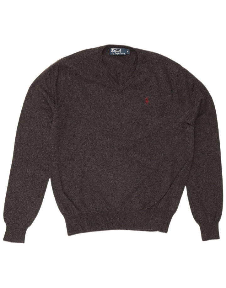 Polo Ralph Lauren Herre V-hals sweater mellemgrå uld