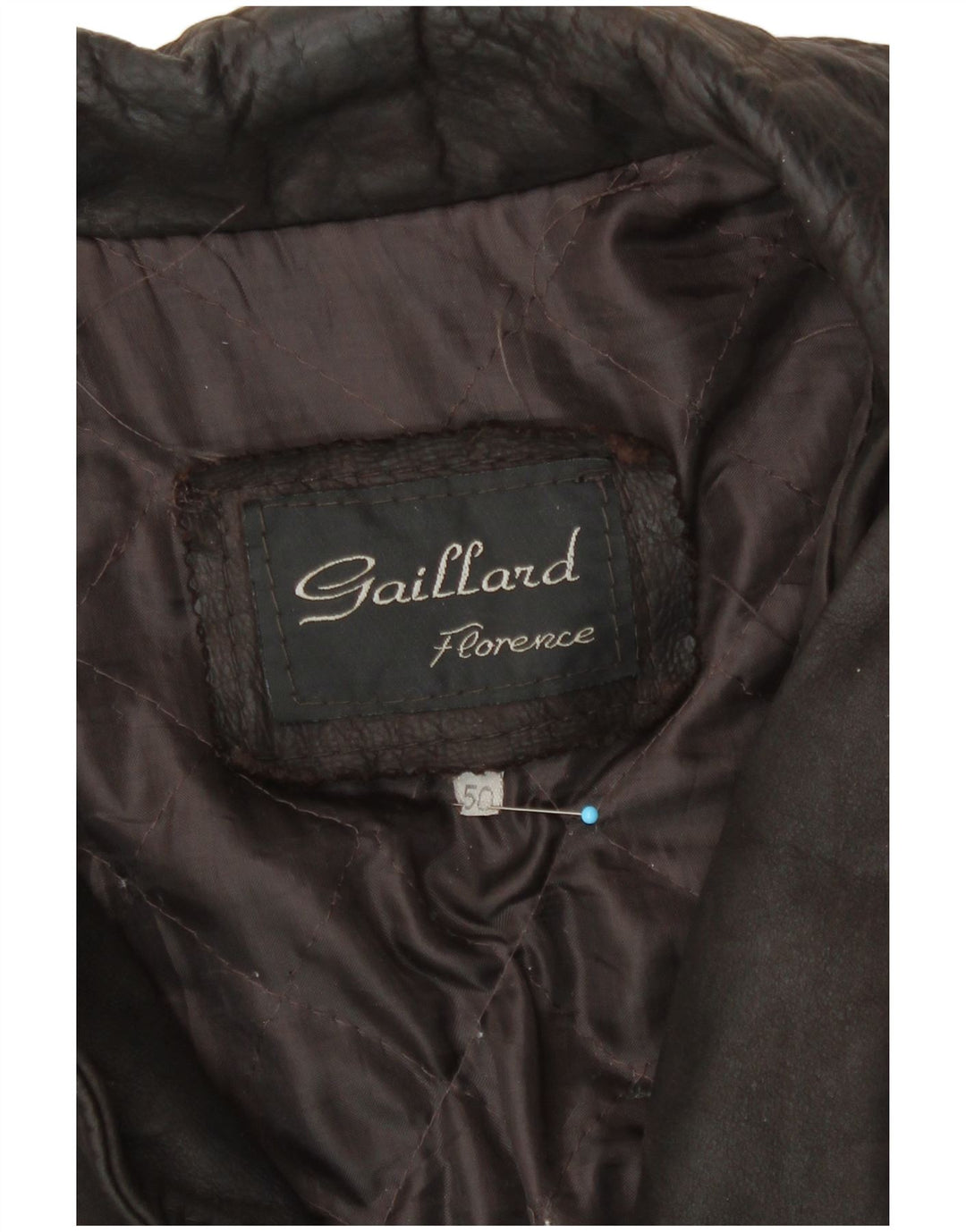 Vintage herre læderjakke IT 50 Stor brunt læder