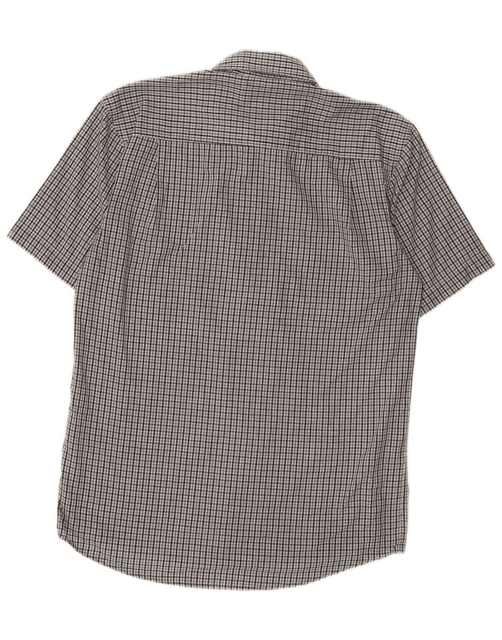 Pierre Cardin Herre kortærmet Regular Fit skjorte lille grå Gingham